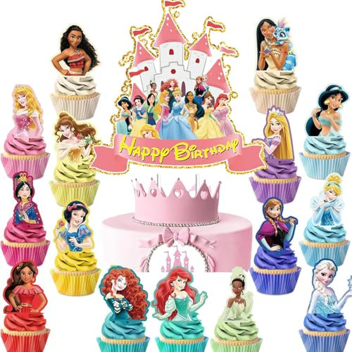 31 Pcs Cake Toppers for, Cake Decorations, Cupcake Toppers, Birthday Party Decorations Supplies