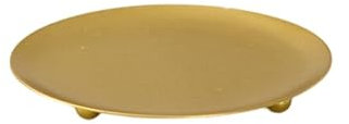 Porta Candele 4 Pezzi Di Metallo Dorato Portacandele Nero Piattino Per Candele Piccolo Portacandele Portavassoi Rotondo Oro