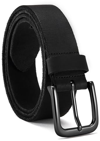 CHAOREN Mens Belt, Genuine Leather Belts for Men with Premium Full Grain Leather 1 1/2, Perfect for Casual Jeans and Trousers