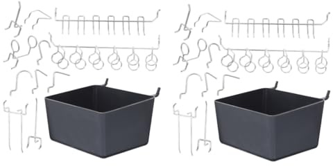Gatuida 2 Set Set Di Ganci Gancio Accessori Per Pannelli Forati Box Auto Ganci Per Pannelli Forati Per Banco Da Lavoro Organizer Per Da Garage Plastica 80 Pezzi*2