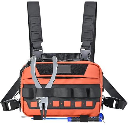 Bolsa De Pecho Para Pesca Con Mosca Chaleco Multibolsillo De Aparejos | Pack Pectoral Multiusos Para Hombres Camping Caza Senderismo Ciclismo Y Entrenamiento