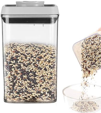 Generico Contenitore Per Cereali,Contenitori Per Alimenti Impilabili - Barattolo Trasparente Ermetico Adatto A Snack Riso Frutta Secca Tè Sfuso Caffè In Grani Spezie Organizzazione Dispensa
