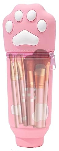 Cartoon Pencil Case - Cute Cartoon Style Portable Large Capacity Pencil Case - Cat Paw Supplies Bag - For Scissors Correction Tape Eraser Sticky Notes
