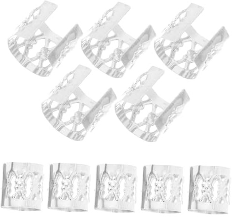 Ipetboom 100 Pezzi Anelli per Trecce Regolabili in Metallo Argento Fermagli e Polsini per Dreadlock Accessori Leggeri per Chioma per Donna Decorazioni per Styling di Trecce e Dreadlocks