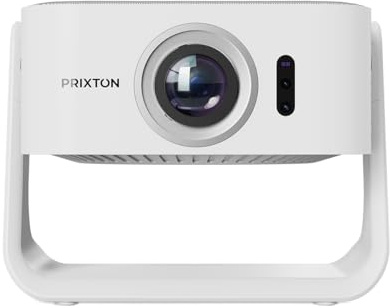PRIXTON Proyector portátil con WiFi Renoir, 7.000 lúmenes, 280 ANSI lúmenes, Altavoces Integrados (2 x 5 W), Resolución Full HD 1080p LED, Mando a Distancia, 40” a 120”, Conexión HDMI/USB/AC IN