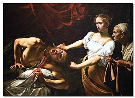 Giallobus - Quadro - Caravaggio - Giuditta e Oleferne - Vetro acrilico - 70x50 - Pronto da appendere - Quadri moderni per la casa
