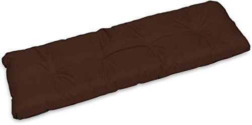 SuperKissen24. Sitzkissen Bankkissen Bankauflage für Gartenbank - 120x38 cm - Outdoor und Indoor - braun