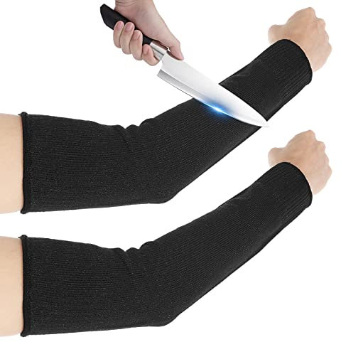 Lusofie Schnittfeste Ärmel für Armarbeit Armschutz Hülse Stufe 5 Ärmelschoner Hitzebeständiger Ärmelschutz für Dünne Hautprellungen Männer Frauen Schnittschutz
