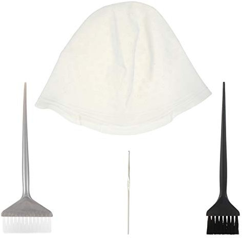 Mikinona 4 Stück Haarfärbeset Silikon Wiederverwendbar Selbstgemacht Haarfärbemittel Mit Häkelnadel Und 2 Pinseln Für Präzises Färben Salon Und Heimgebrauch