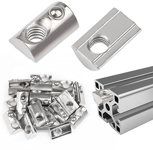 20 pezzi M8 scanalatura a T M8 con sfera, viti a testa di martello M8, scanalatura stabile 8, profilo scanalatura, profilo C M8, per profilo in alluminio 40 x 40, scanalatura 8 profili di sistema