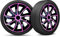Radkappen 13 Zoll Radzierblenden 4er Set passend für alle Stahlfelgen - Einstellbarer Sicherungsring - Schwarz Rosa Pink