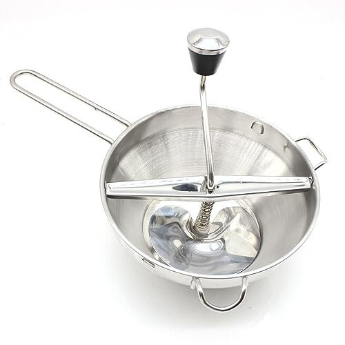 Grönsakskvarn passeringssil 1,9 l passeringskvarn med 3 olika insatser handmixer potatismosare barnmat och såsberedare
