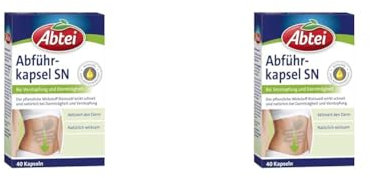 Abtei Abführkapseln - aktiviert den Darm bei Verstopfung und Darmträgheit - natürlich wirksam mit pflanzlichem Rizinusöl - 1 x 40 Weichkapseln | 40 Stück (2er Pack)