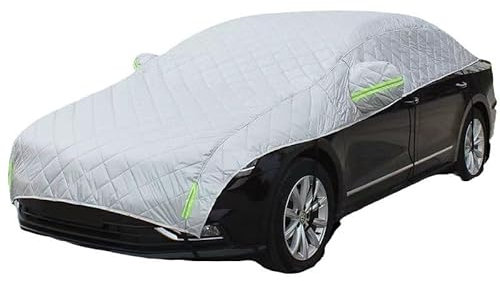 Telo copriauto per esterni Antigrandine, Telo Grandine Auto Imbottito con Strisce Riflettenti e Corde Antivento Inverno Addensare Universale per SUV, berline Impermeabile e Protezione UV