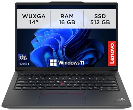 Lenovo - Notebook 14 Pollici ThinkPad E14 Gen 6, Pc Portatile Professionale con Windows 11 Pro, Intel Core Ultra 7 155H, RAM 16GB DDR5 512GB SSD NVMe, Laptop Grafica Intel Audio Dolby Camera FHD 1080p