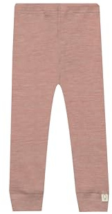 Dilling Legging en laine mérinos pour bébé - 100 % laine mérinos bio - Sous-vêtement thermique respirant, Blusher-melange, 74
