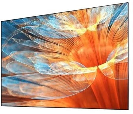 Tela para proyector Pantalla de proyección 5,0, Pantallas de Marco Fijo antiluz de Tres Caras de 92 Pulgadas con proyector de Alcance ultracorto 4K videoproyector