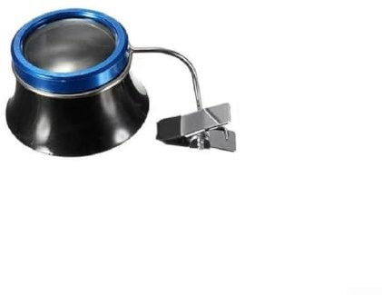 Aluminium förstoringsglas med klämma 5 x 20 x – för robust urmakarlupp för glasögonbärare – exakt utseende för smycken och elektronik (Ten Times)