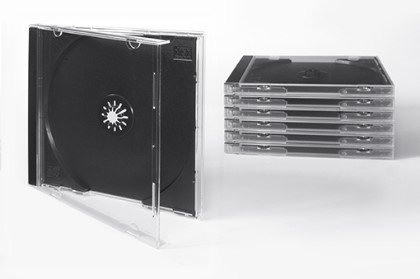 Tillmann Media CD-Hüllen Jewelcase für 1 CD/DVD, Tray schwarz, 100 Stück