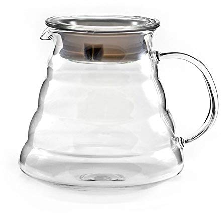 Hiware 600ml Coffee Server, Standard Glass Coffee Carafe, Coffee Pot, Clear
