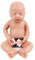 Vollence 46 cm Schlafende Ganzkörper Silikon Reborn Babypuppe Mädchen,Vollsilikon Babypuppes, Nicht Vinyl Puppen, Lebensechte Neugeborene - Mädchen