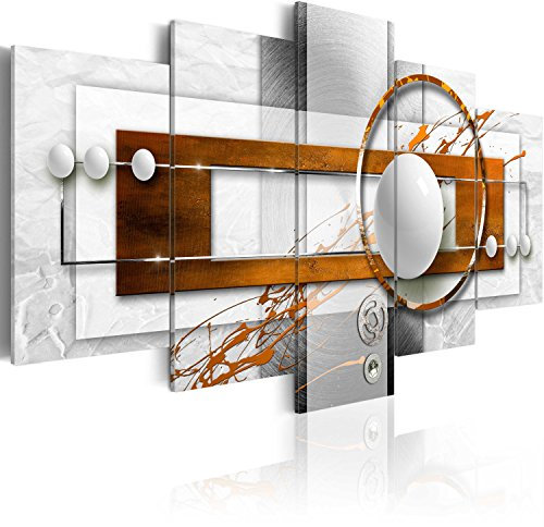 B&D XXL - Tableau Acoustique Abstrait 100x50 cm 5 Parties - Décoration Isolation Phonique Bureau Chambre Panneau Insonorisant Impression sur Toile - Abstrait Artistique a-A-0140-b-p