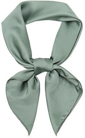 RIIQIICHY Seidentuch Grün Damen Bandana Kopftuch Sommer Schals & Tücher Haarschal Halstücher Quadrates 70x70cm