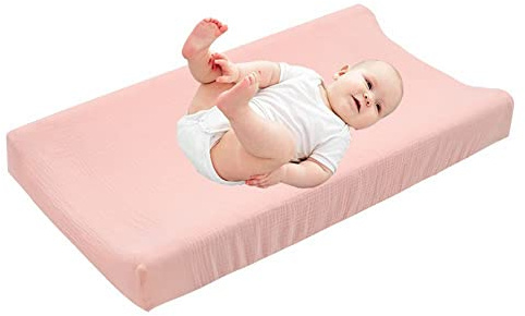 Uposao Funda para cambiador suave y transpirable de color sólido, sábana ajustada para cambiador, sábana suave para cuna para bebés niños y niñas, 32 x 16 x 5 pulgadas