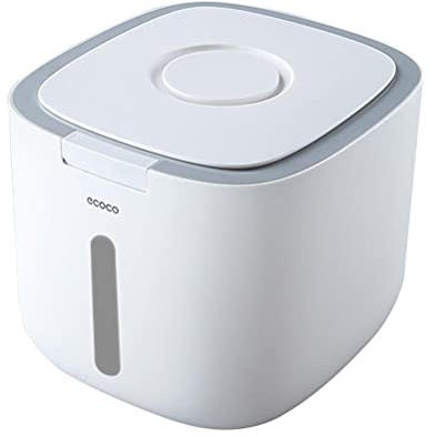 KENANLAN Rice Storage Rice Dispenser Grain Container Storage Airtight Design Food Dispenser for Kitchen (gray 5L)