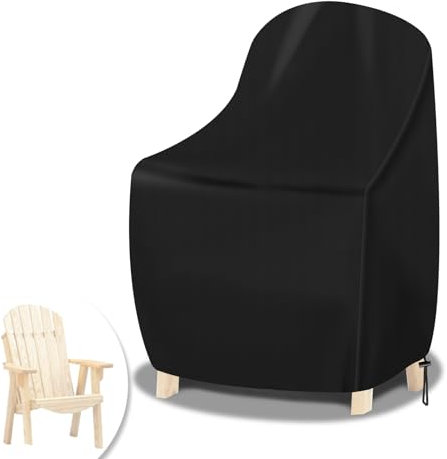 MaxEarn Schutzhülle Gartenstühle 102x109x124cm, 420D Abdeckung für Sessel, Wasserdicht UV-Beständig Gartensessel Abdeckplane, Winddicht Bezug für Gartenmöbel/Stapelstühle/Balkonstühle