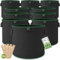 TTL Garden 10x 40L Pflanzsack aus Vlies Stoff - 10er Set 40 Liter Pflanztaschen aus 300 g/m² Filz & Vliesstoff - Pflanzgefäß Pflanzbeutel Wachstumstasche für Balkon Terrasse Gewächshaus & Garten