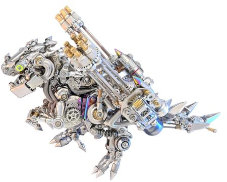CreativeBlocker Rompecabezas de metal 3D, juego de construcción de metal de dinosaurios con accesorios, rompecabezas de metal para adultos, modelo de metal, kit de construcción, decoración del hogar,