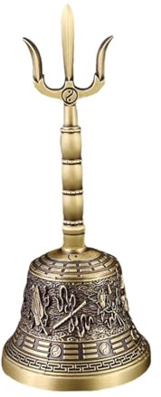 Fonowx Campana de oración, campana de mano, suministro budista, campana de meditación, cuenco para cantar, campana de mano