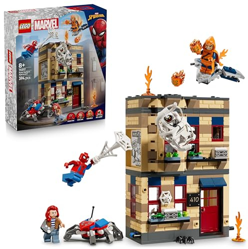 LEGO ǀ Marvel Peter Parker’s Apartment - Interactive Spider-Man Toy with 4 Minifigures incl. Hobgoblin & Anti-Venom, plus an Explosive Function - Gift for 8+ Year Old Boys - 76317