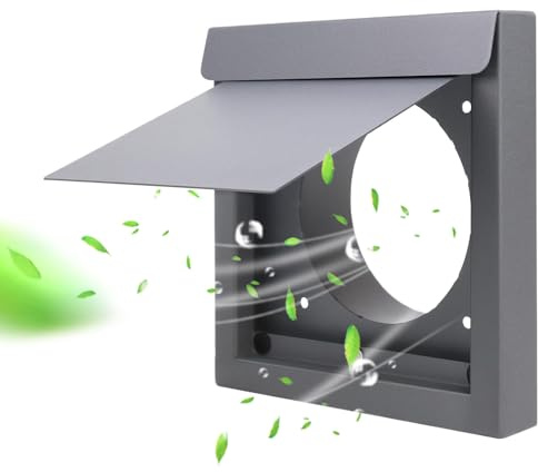 Copertura di ventilazione per asciugatrice per esterni – 100 mm in acciaio – Copertura massima efficienza del flusso d'aria | per una ventilazione sicura domestica manutenzione di edifici e