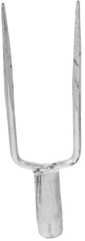 DOITOOL Tête de Fourche de Jardinage à Double dent en Acier - Râteau à Robuste pour aérer Le Sol et cultiver des Fleurs et des légumes