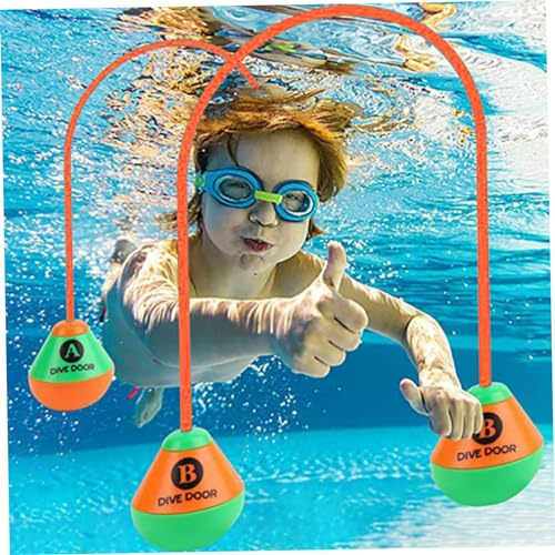 Takingup Puerta de Buceo submarina, 2 uds., Puerta de natación para Piscina, Anillo de Buceo para Juego acuático, Juguete de natación para Chico, 1, 5 m * 5cm, Juguete de
