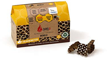 ZARELO Bienelo Lot de 3 allume-feu pour barbecue et cheminée en cire d'abeille pure, 20 cents par paquet pour la préservation des abeilles, allume-barbecue bio, allume-bois, allume-feu écologique