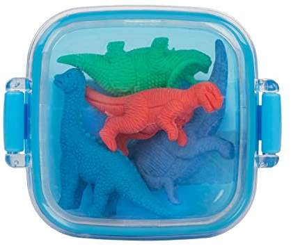 Idena 20111 – radergummi i låda, 4 dinosaurier