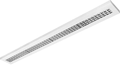 ELG Leuchten Hochwertige LED Rasteranbauleuchte Mit Mikrolamellenraster 150cm 45 Watt 5000 Lumen 4000 Kelvin Neutralweiss Büroleuchte Deckenleuchte Deckenlampe Bürolampe