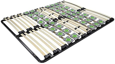 Mon Mobilier Design Ergo Sommier à Lattes Ergonomique avec plots de Soutien 160X200 cm