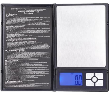 Digital Fickvåg 2000 G X 0,1 G Bärbar Gramvåg 6 Enheter Konvertering för Matsmycken