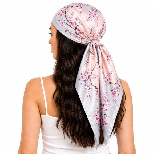 FAIRYGATE Satin Head Scarf Silky Like Square Paisley Print Hair Small Scarfs for Women Sale Neckerchief Bandanas