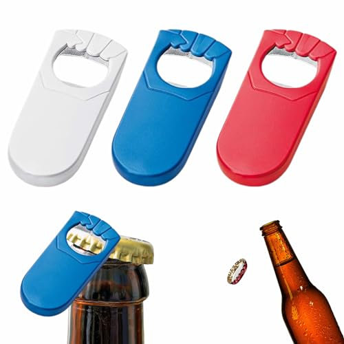 Jasminum 2 Stück Flaschenöffner,Faustöffner Flaschenöffner,Flaschenöffner Personalisiert,Edelstähle Bieröffner,für Lange Haltbarkeit, Zwei Farben Zum Öffnen Von Bier- und Getränkeflaschen