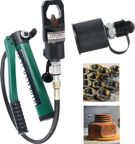 ylpddmm Coupe-Boulon hydraulique,Casse-écrou hydraulique,Lame en Acier au Chrome molybdène Robuste,écrou à vis avec Pompe Manuelle,FYP-24