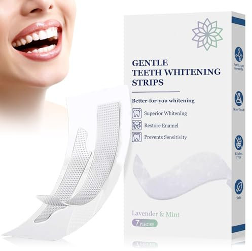 Strisce Sbiancanti Denti,14 Strisc Sbiancant Denti 7 Sessioni Sbiancamento Denti Teeth Whitening Strips Sicuro per Denti Smalto Sicuro e Non Sensibile Denti per lo sbiancamento e la pulizia dei dent