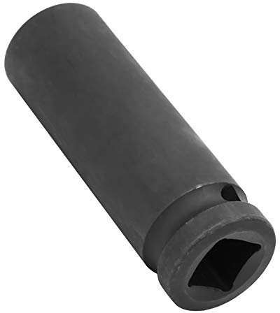 17 oder 18 oder 19 Mm Metrischer Tiefer Schlagsteckschlüssel, Sechskant-Schlagsteckschlüssel, Geschmiedetes Stahlmaterial, Schwarze Satinbeschichtung, Abgeschrägtes Ende, (19MM)