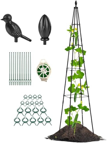 Metal Garden Obelisk - Enrejado de jardín de altura ajustable | Enrejado de plantas versátil | Estaca de soporte de metal | Estructura de plantas de escalada para la estructura de jardinag
