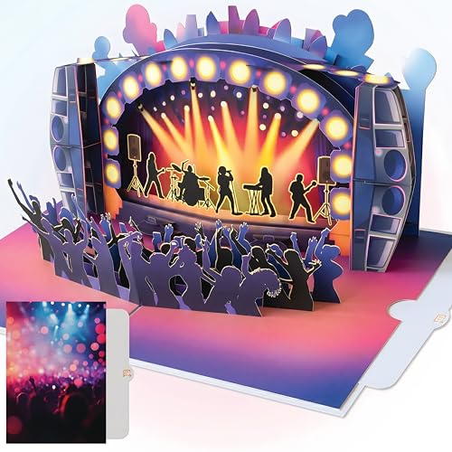 PACKLIST® Biglietto pop-up per concerti e musica dal vivo, esperienza musicale 3D, regalo per gli amanti della musica, biglietto originale per compleanno, Natale e anniversario – il tuo biglietto per