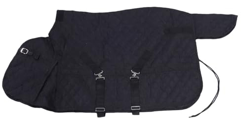 Fockety Couverture pour Cheval, Imperméable, Couverture de Participation pour Chevaux, pour Une Utilisation en Toutes Saisons, de Cou de 80 à 110 Cm, Ventre de 150 à 200 Cm